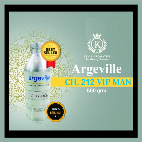 Parfum 212 VIP Man by Argeville SEGEL 500g Biang Murni - SUPER HEROS ARGEVILLE