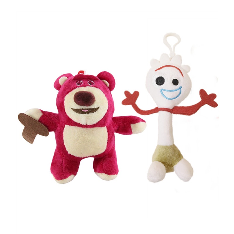 Gantungan Kunci Boneka Plush Disney Toy Story Strawberry Bear Forky Lotso Untuk Anak