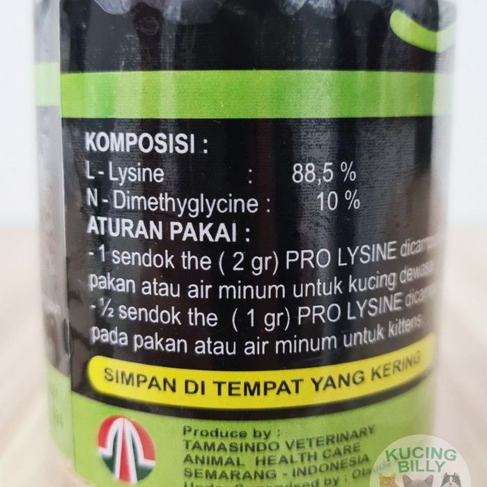 Prolysine powder 50gr imunitas dan nafsu makan kucing