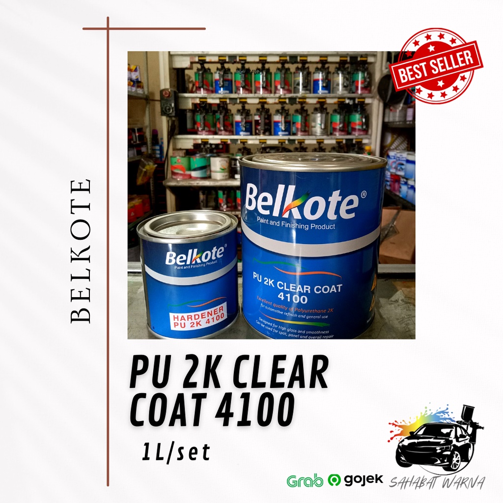 Jual Belkote PU 2K Clear Coat 4100 - 1L (Pernis Motor/ Mobil PU ...