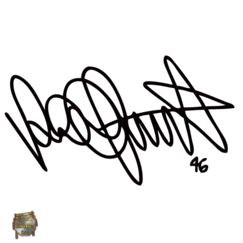 Sticker Tanda tangan Valentino Rossi 46 cutting sticker grosir