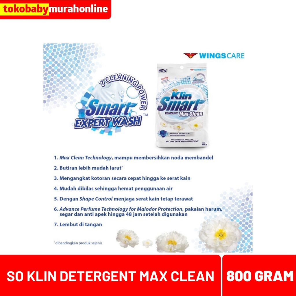 SOKLIN DETERGENT BUBUK WHITE MAX CLEAN 1160580 / DETERJEN PAKAIAN