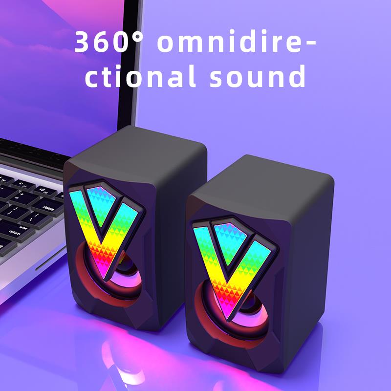 speaker laptop komputer pc bass mini kabel usb 2.0 RGB surround Hotmai HT-331(k2039)/speaker bass