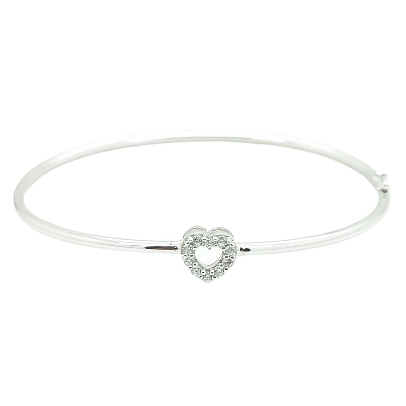 Bangle WG Hala Basic 375 Feb Collection-Heart Series BG200148 Hala Gold 8K