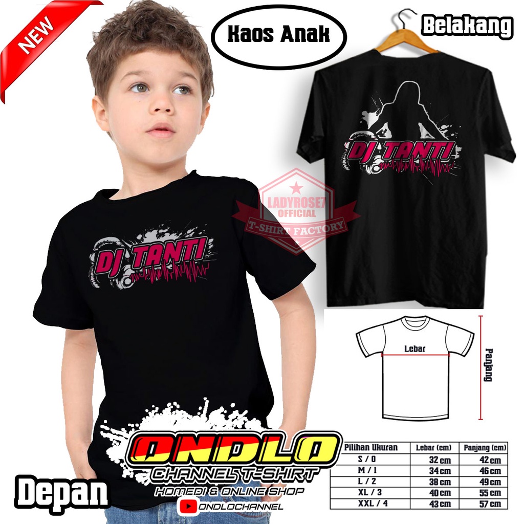 KAOS ANAK DJ TANTI REMIX TERSEDIA UKURAN USIA 0-1-THN / KAOS VIRAL DJ JAWA TIMUR