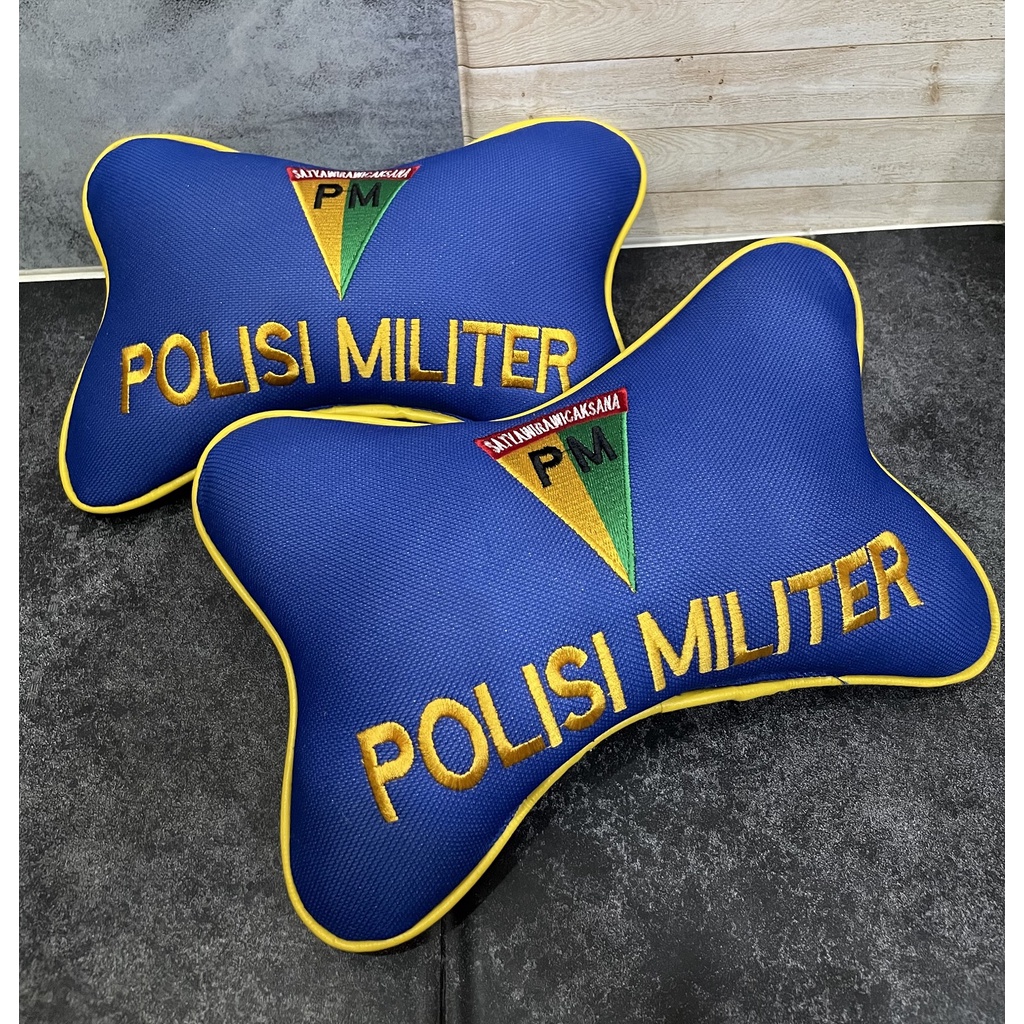 Bantal Mobil Polisi Militer (Biru) - Bantal Mobil -Bantal Kepala PM