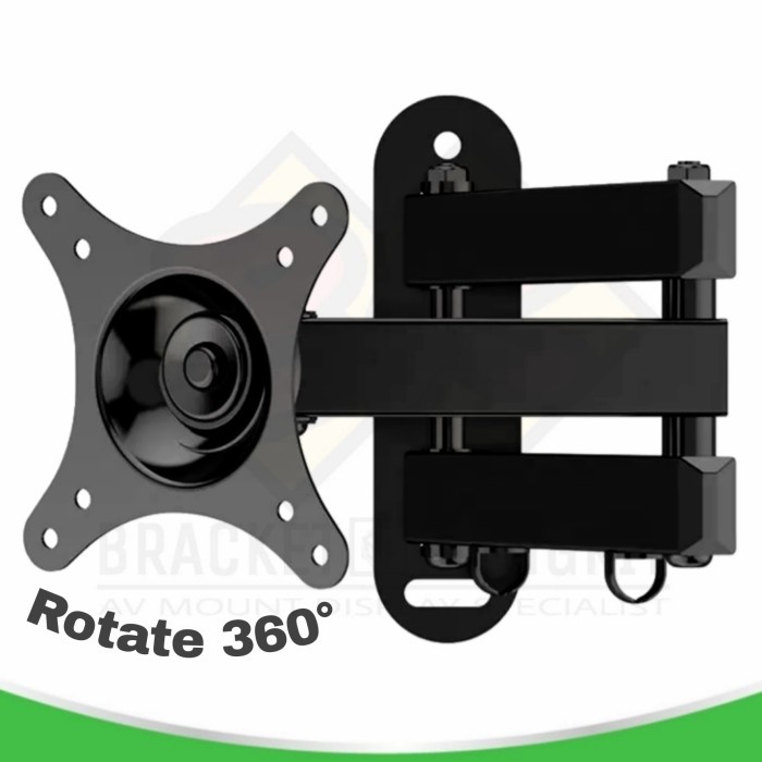 Bracket TV 10"-32" Layar Putar Braket Briket TV Monitor Rotate 360