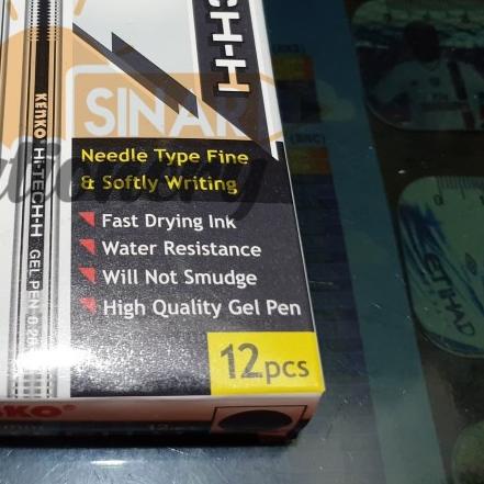 

Pulpen hitech kenko 0.28 hitam 1pak isi 12pc