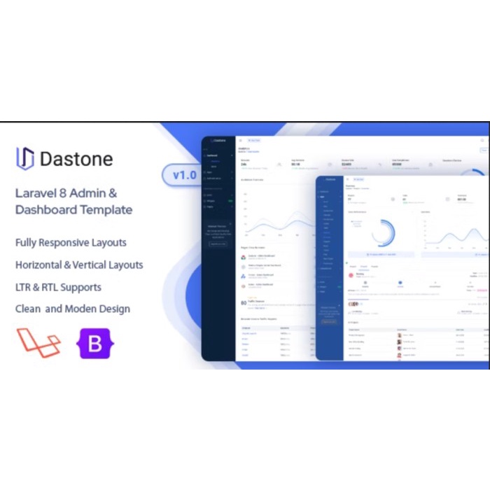 Bootstrap 5 - Dastone v1.0 | Laravel 8 Admin & Dashboard Template
