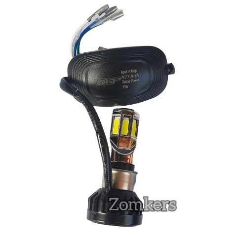 Lampu Utama H4 H6 Led 6 Sisi RTD Super Terang Motor Mobil M02E 36 Watt