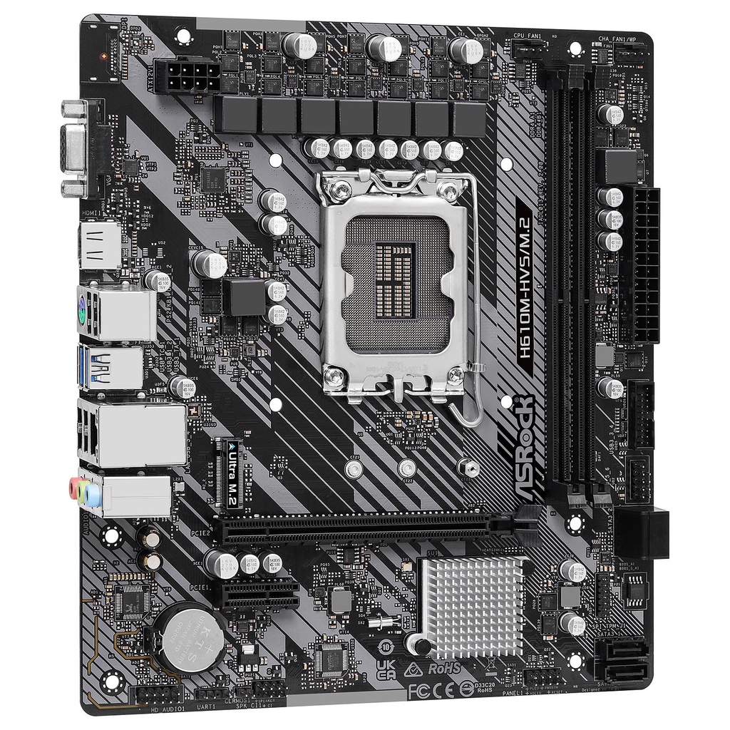 ASRock H610M-HVS/M.2 DDR4 (Intel LGA 1700, H610, Gen12) NAMPOL GAN