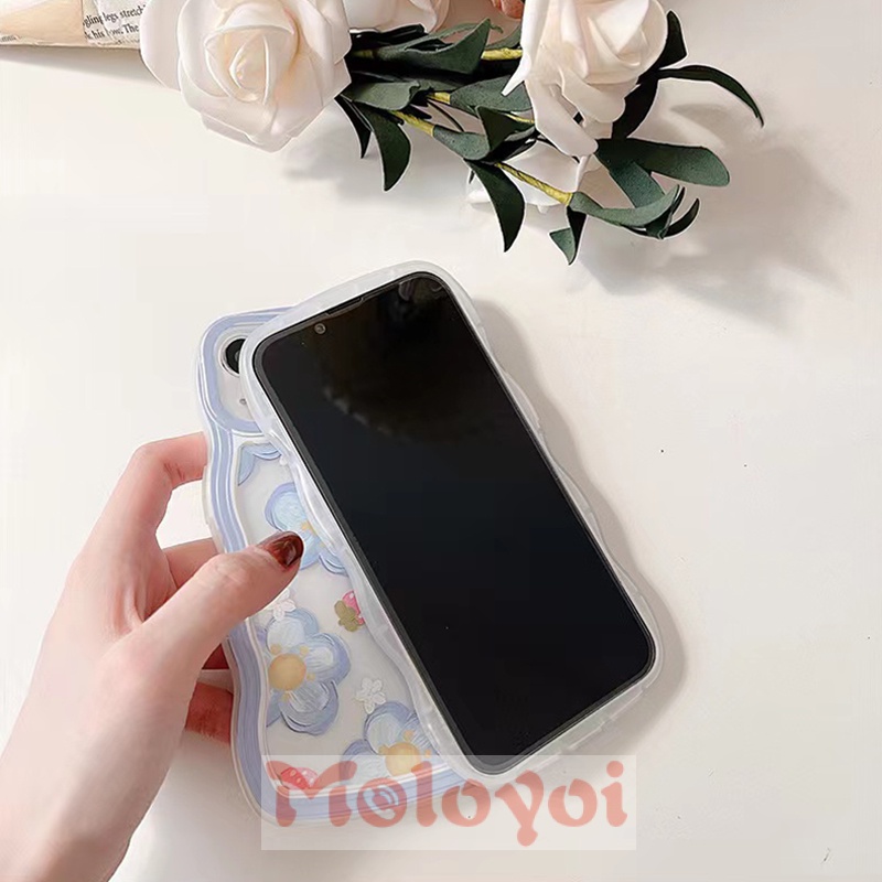 Soft Case Motif Bunga Strawberry Untuk iPhone 11 12 13 14 Pro MAX 6 6s 7 8 14 Plus XR X XS MAX SE 2020