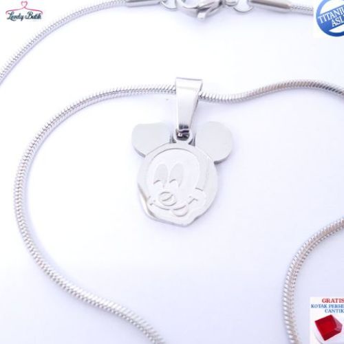 Lovelybutik - Kalung Titanium Anti Karat Anak Kecil Perempuan Model Fashion Terbaru Uk 35 Cm BONUS KOTAK PERHIASAN