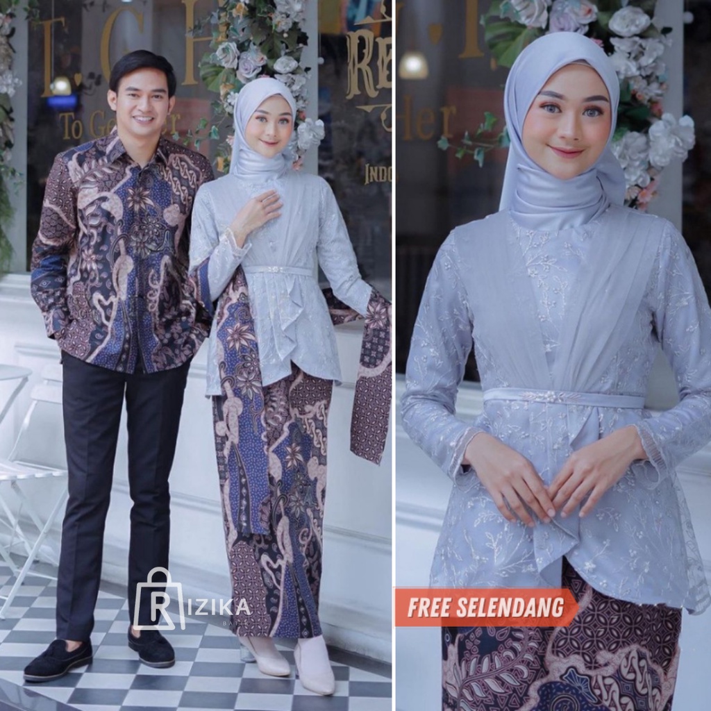 Kebaya Couple Modern Kebaya Wisuda Lamaran Baju Tunangan Batik Setelan Brukat Terbaru Baju Couple Pasangan Kondangan Terbaru 2022