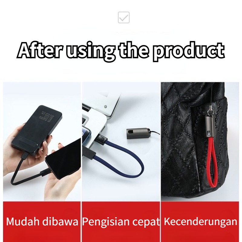 Kabel Data Android Gantungan Kunci, Gantungan Kunci Portable kabel untuk semua Android Fast Charging Gantungan Kunci Pengisi Daya, Kabel Pengisi Daya Portable 20Cm, USB Mikro Tipe-c untuk iPhone Android