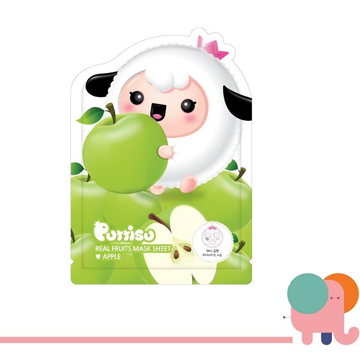 PROMO MURAH Puttisu Masker Wajah Anak - Real Fruits Sheet Mask Apple