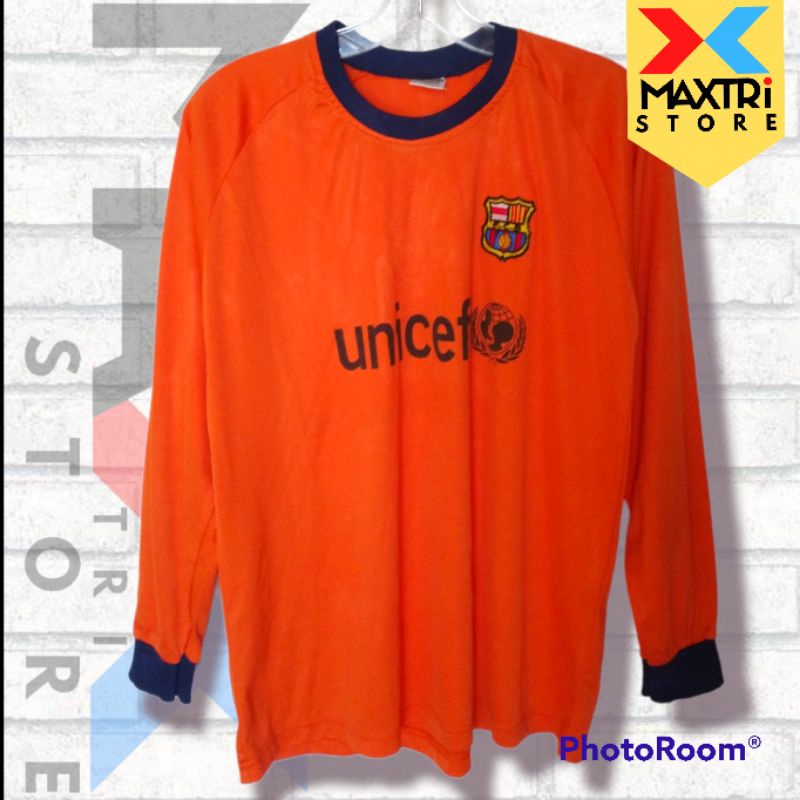 Jual JERSEY BOLA BARCELONA FC JERSEY BEKAS JERSEY SECOND LENGAN PANJANG