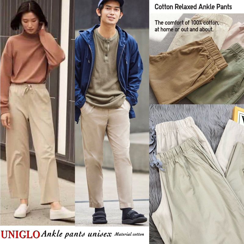 Unq cotton ankle  pants// bahan dan warna ada yg beda ya kualitas ttp oke