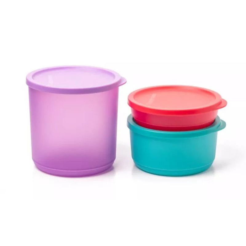 tropical round Tupperware