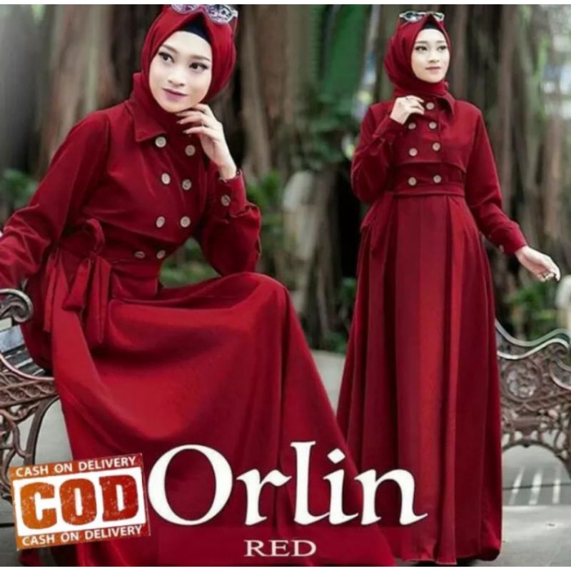 ORLIN MAXY DRESS/ Dress Muslim Wanita/ Gamis Syar'i/ Gamis Pesta Murah