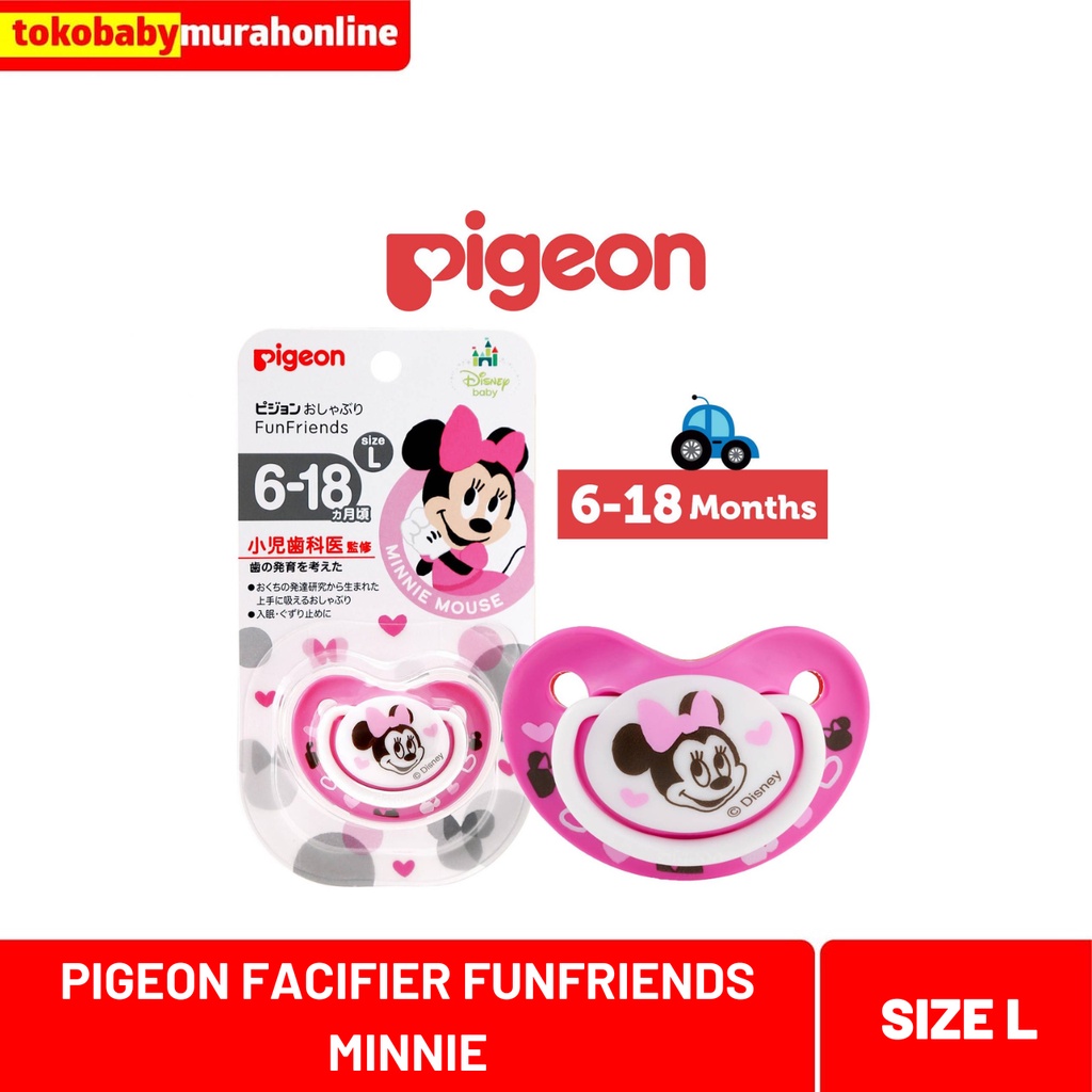 PIGEON PACIFIER FUNFRIENDS MINNIE SIZE L 050254 / EMPENG BAYI