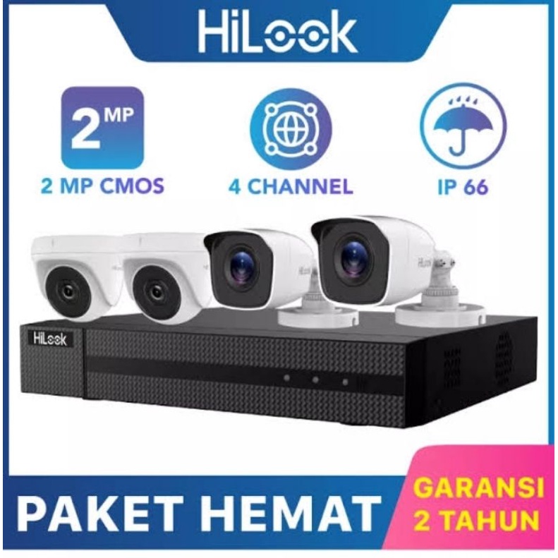 KAMERA CCTV HILOOK 4 KAMERA / CHANEL FULL SET SIAP PAKAI