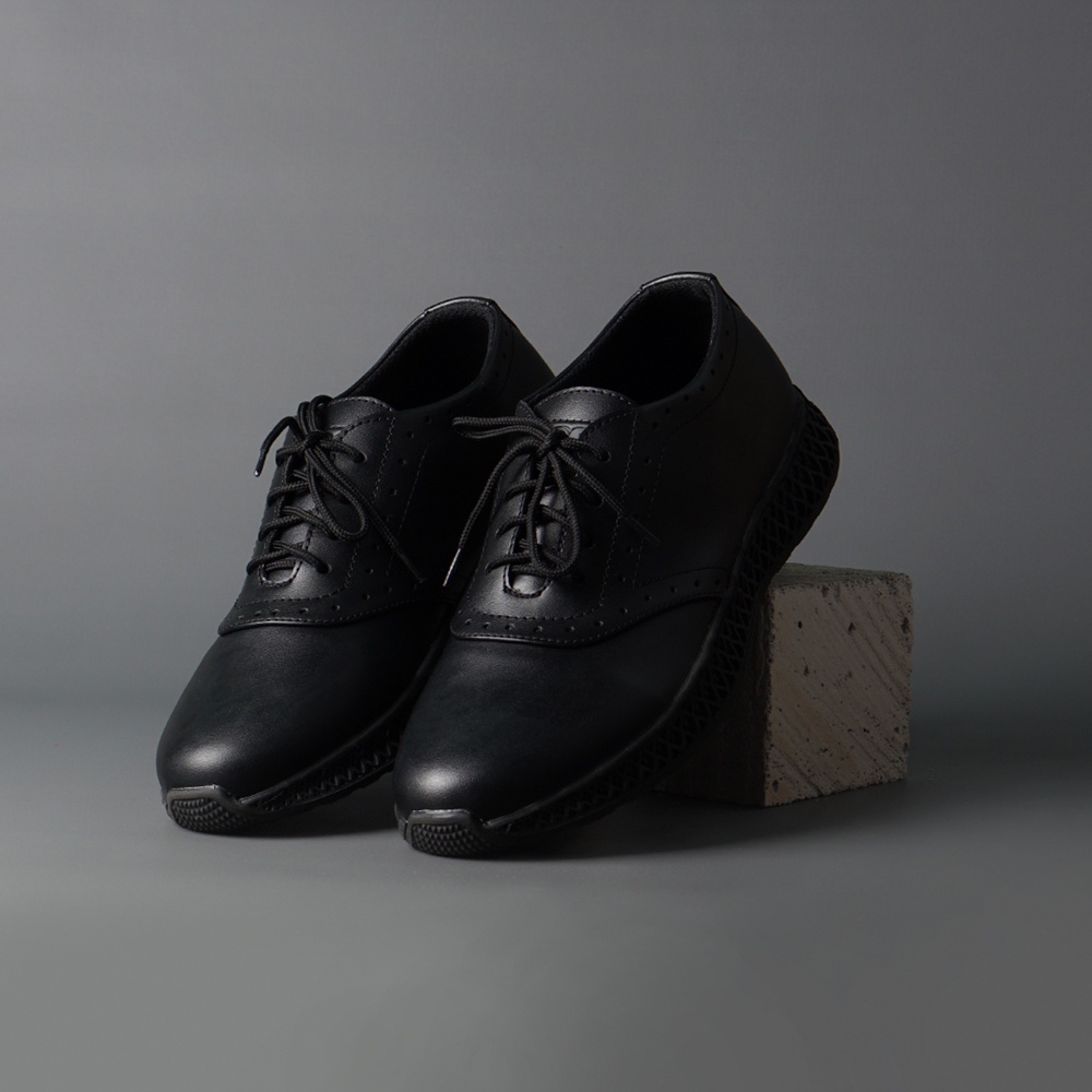 Sepatu Pantofel Pria Formal Sepatu Formal Casual Pria Pantopel Hitam Kerja Kantor Pria Cowok Original - Prime Black