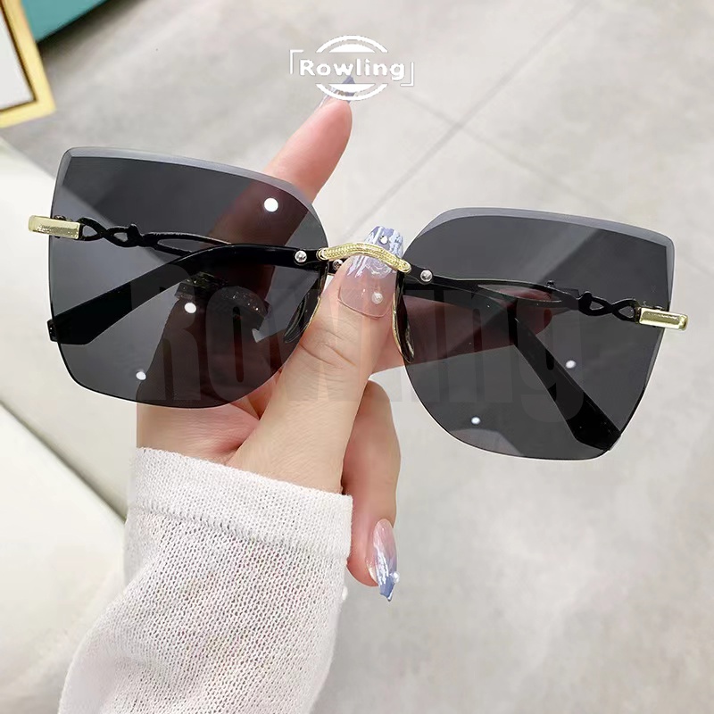 Rowling(ka-271)Sunglasses  Kacamata Hitam Kotak No frame Women Sunglasses Titanium New Arrival Import Kacamata Fashion