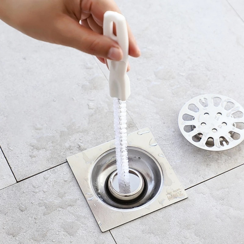 60CM Dredging Brush Sewer Pipe Hole Remover Tool Drain Cleaner Household Kitchen Bathroom Flexible Freely Water Outlet Clog Stopper Brush Bendable Hair Cleaning Sink