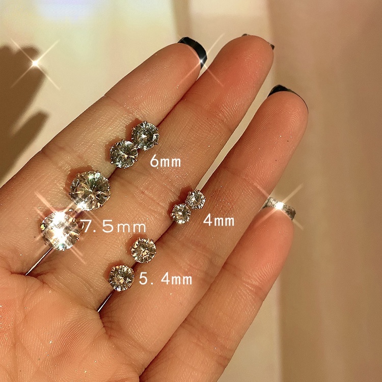 Set Anting Tusuk Kristal Mutiara Fashion Anting Bintang Segitiga Hati Sederhana Untuk Perhiasan Aksesoris Wanita