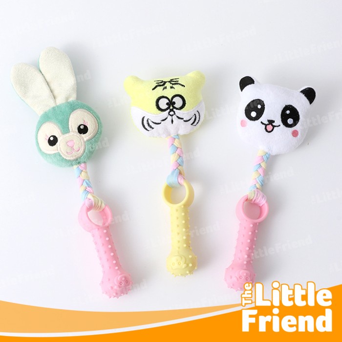 Mainan Gigitan Anjing Boneka - Rubber Chew - Tali Twist 3 in 1 Dog Toy