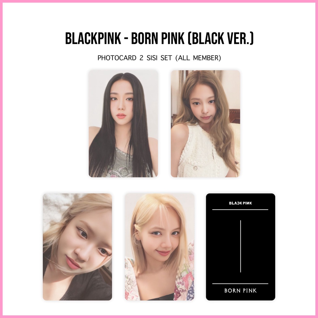 [SET] Photocard Blackpink Born Pink Black Version