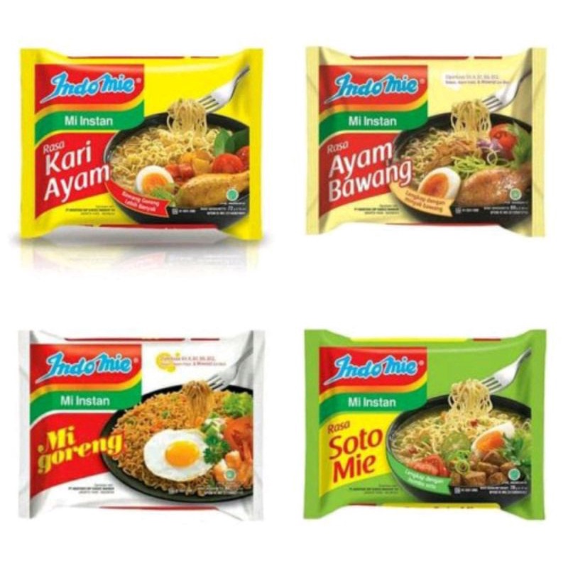 

indomie mie instan 20 bungkus campur 4 varian rasa