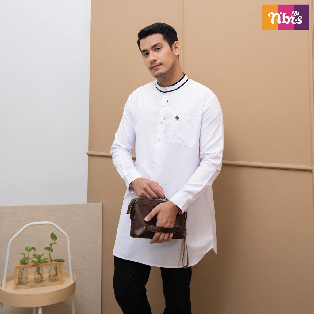 Nibras Koko Kurta NKR 06 Bahan Cassanova Atasan Kurta Pria Simpel Modern Polos by Nibras bisa COD