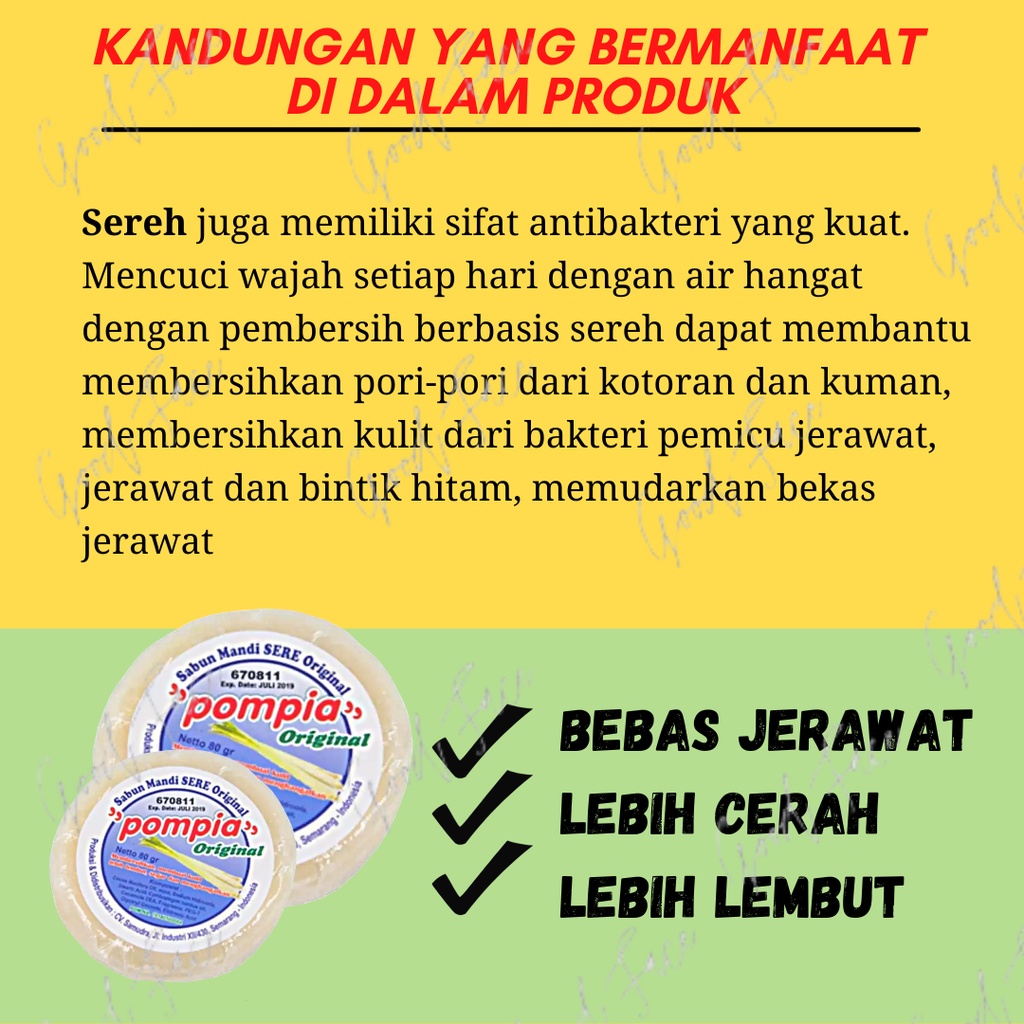 SABUN PENGHILANG JERAWAT PUNGGUNG-SABUN PENGHILANG DAKI-SABUN SEREH POMPIA ORIGINAL