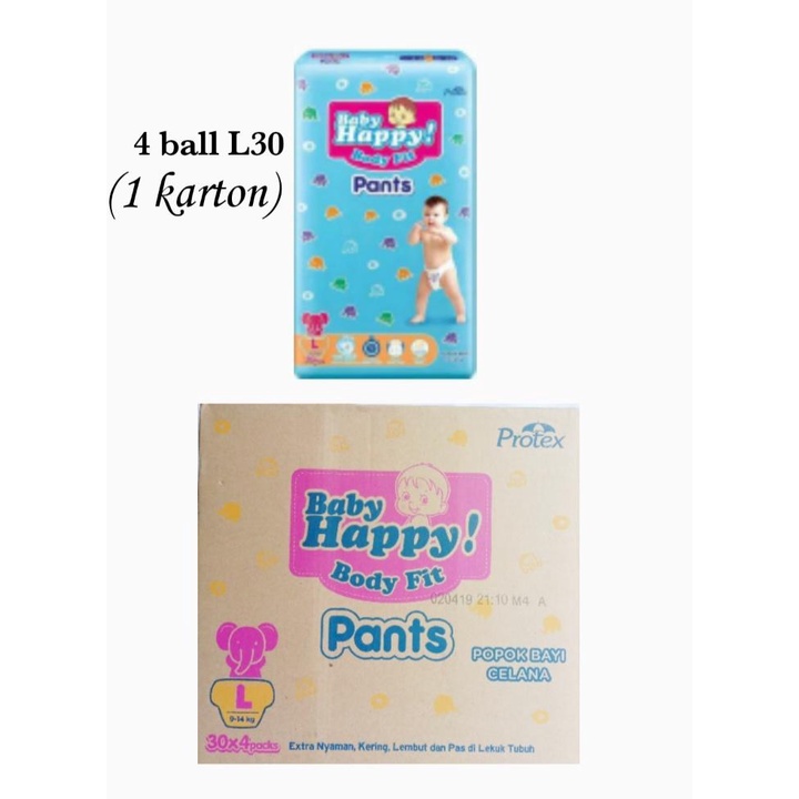 BABY HAPPY 1 KARTON/ 4 BAL S40 M34 L30 XL26