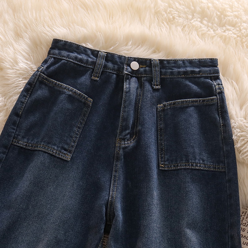 Gaya Terbaru Highwaist Straight Loose Celana Jeans Panjang Wanita Import (realpict)