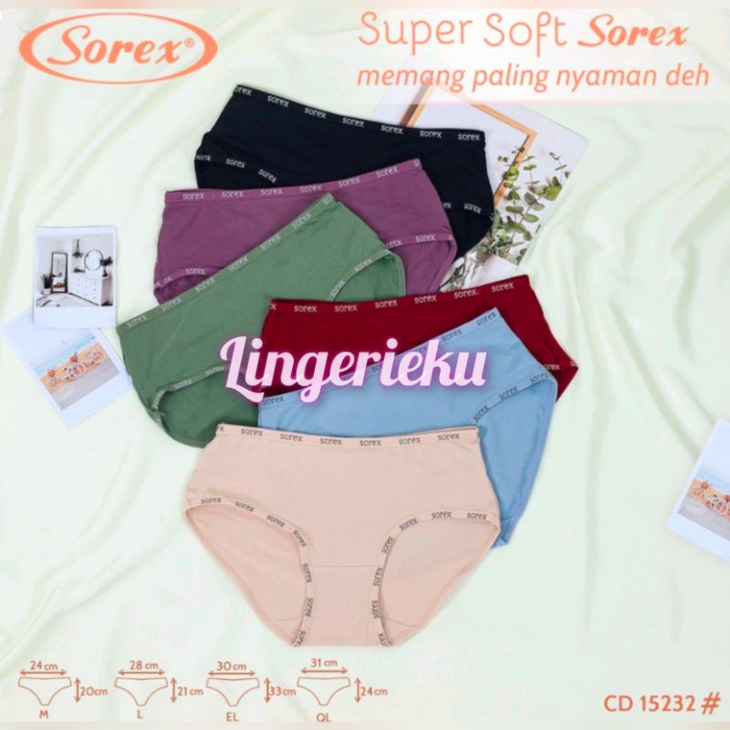 Sorex 15232 CD Celana Dalam Wanita Super Soft Tipe Midi