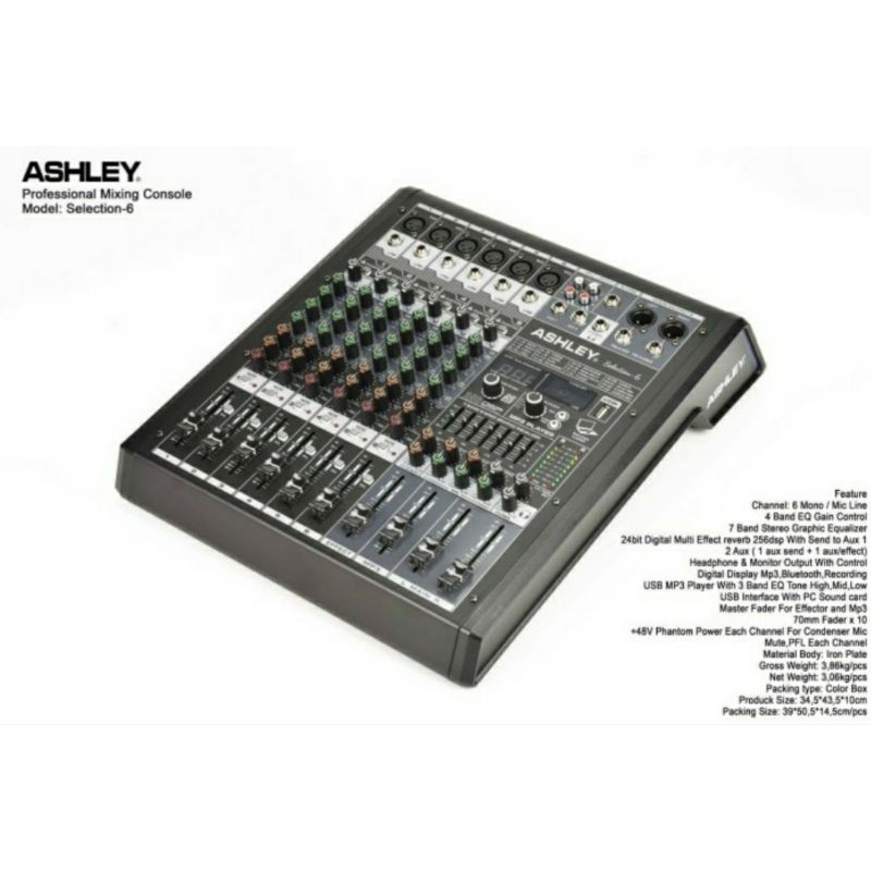 Mixer Audio 6Ch Ashley Selection 6 Original Ashley Selection 6