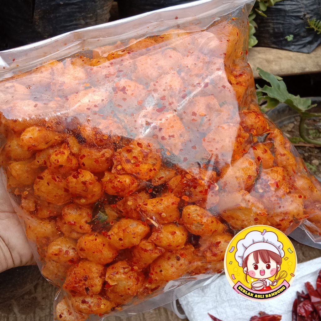 

Siomay mini Viral kering Extra pedas Daun jeruk Netto 500 gram