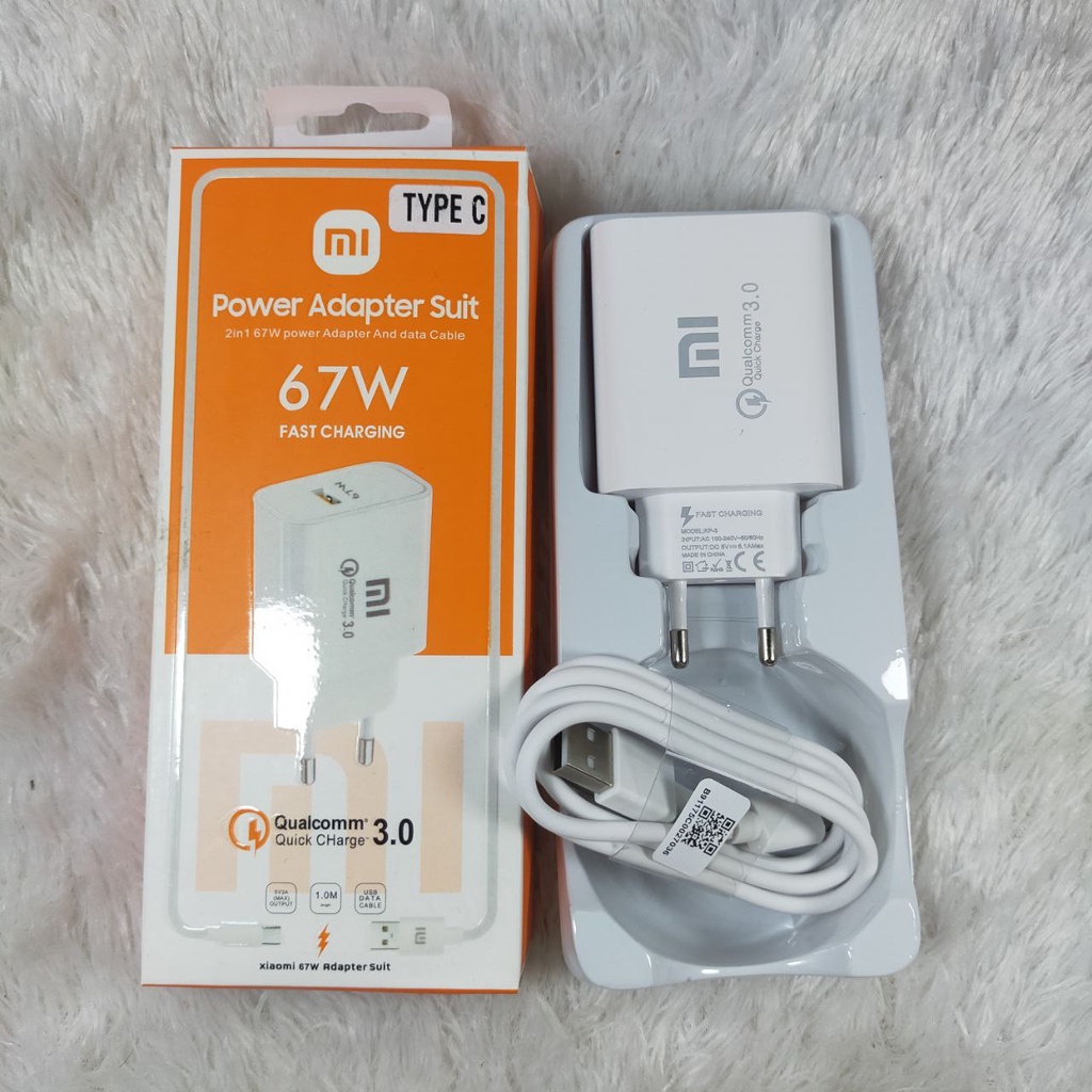 Charger 67WATT 5A Type C DAN  Micro usb TURBO CHARGING MDY 12 EU Bawaan HP