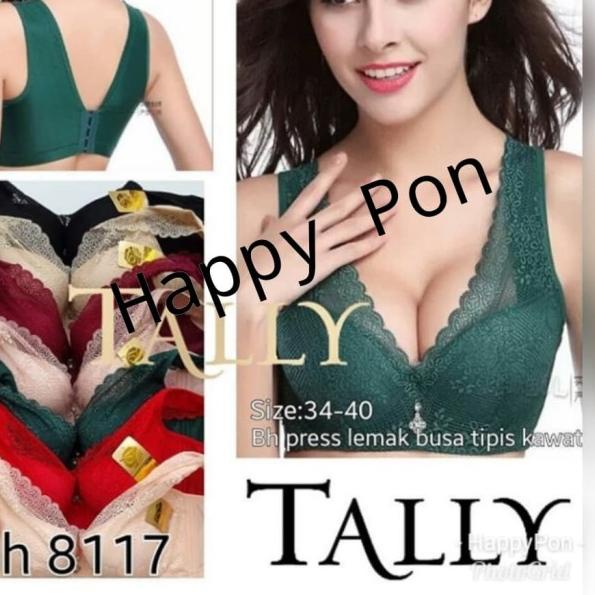 Bra penekan lemak tally 8117 tali lebar | Bra big size | BH jumbo - Biru Muda, 36
