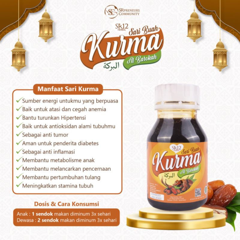 

ready stok sari kurma sr12 herbal kaya akan manfaat untuk kesehatan