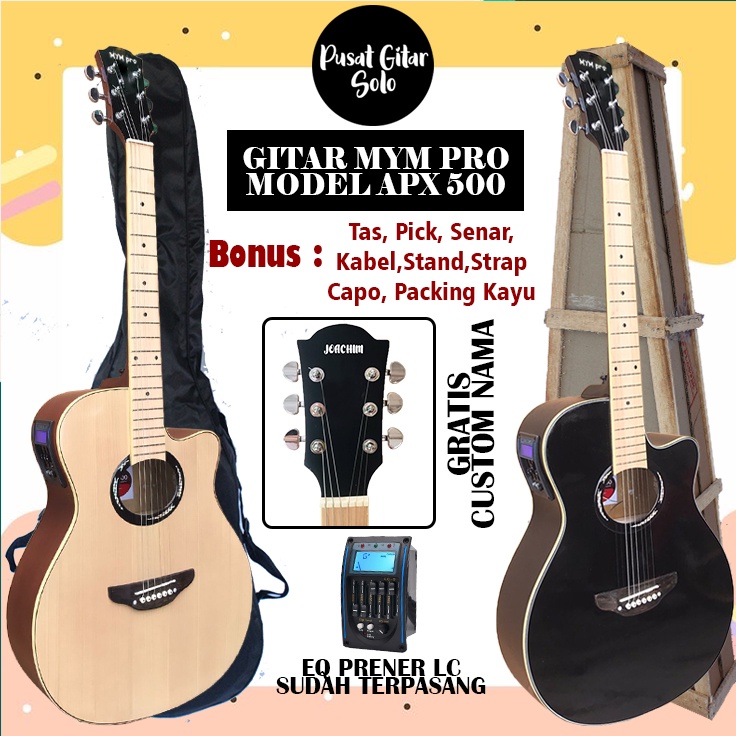 Super Promo Gitar Akustik Elektrik Apx Custom Bergaransi
