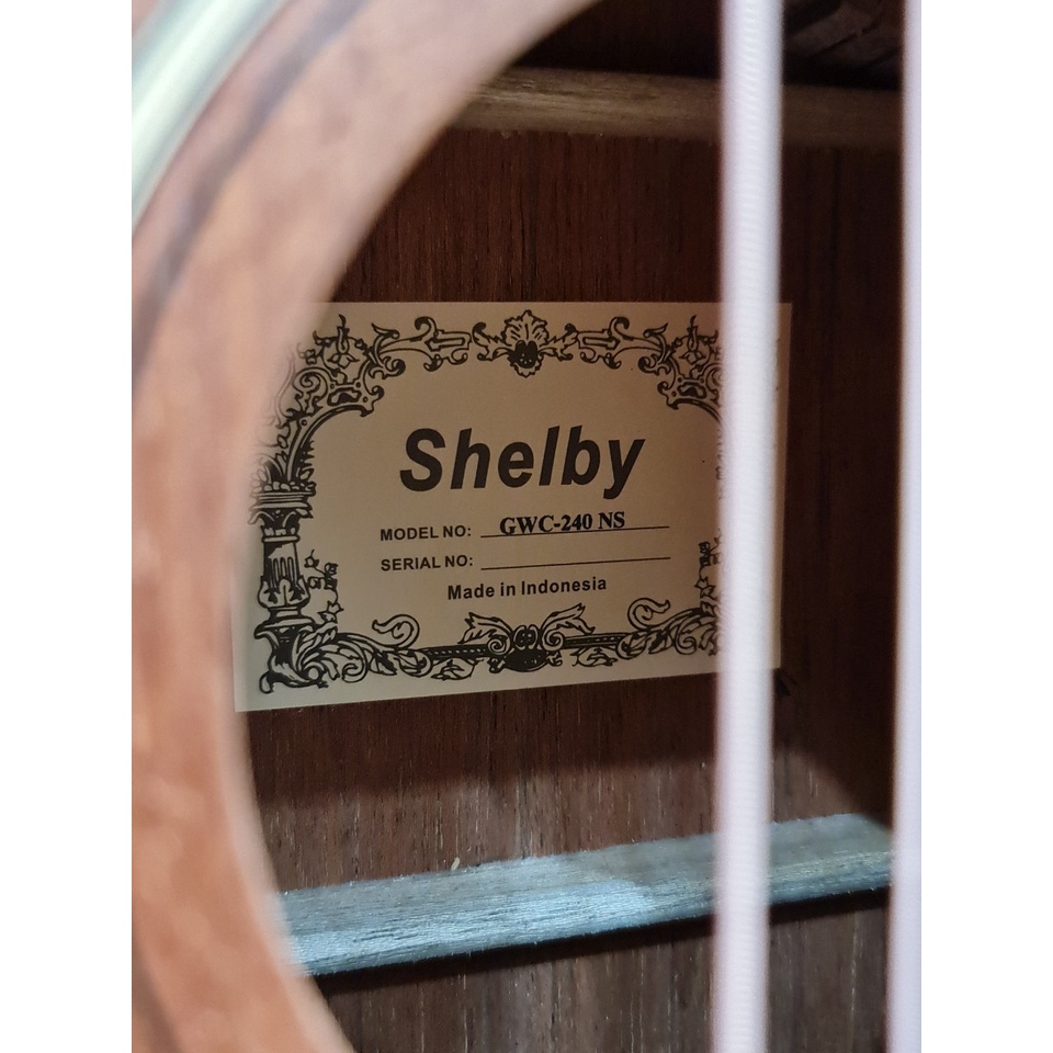 Gitar Akustik Merk Shelby Original Tipe GWC-240 NS NA Senar String Trusrod Murah Jakarta