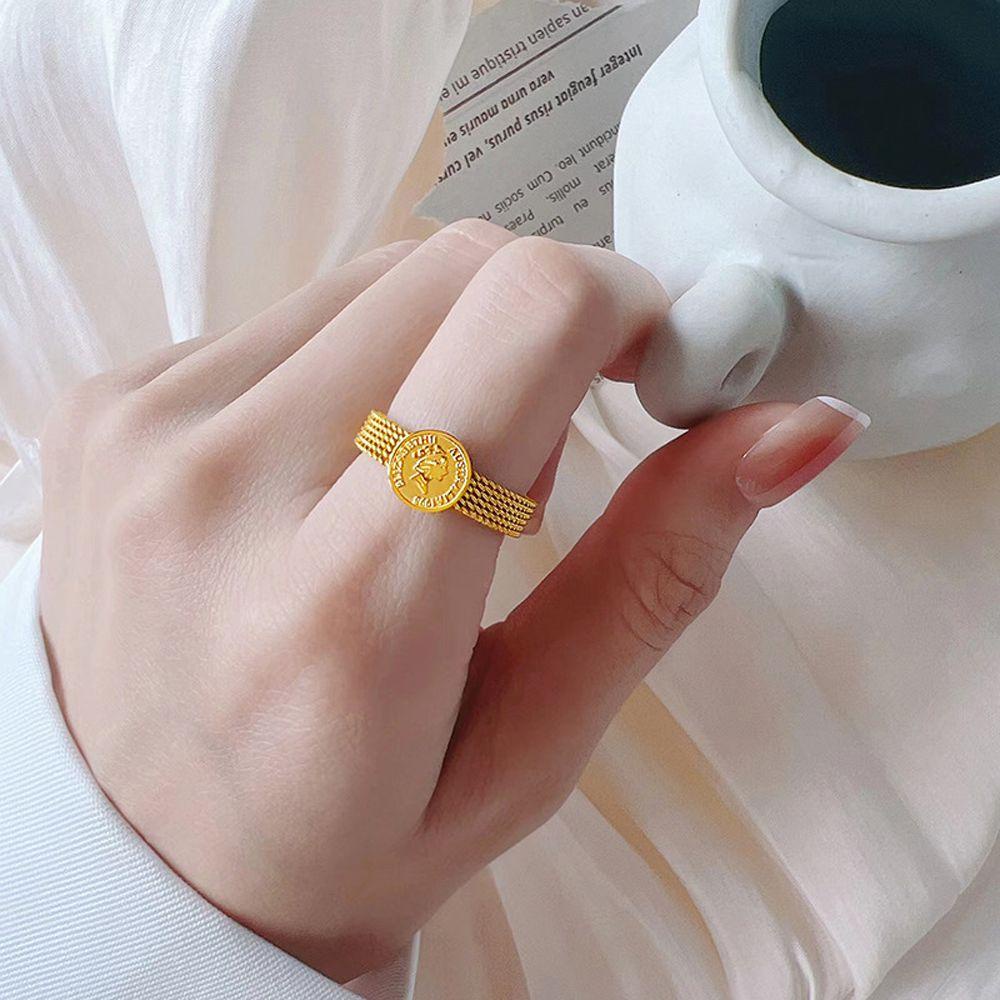 Mxbeauty Cincin Wanita Bebas Pudar Keren Cincin Kawin Perhiasan Hadiah Gadis Baja Titanium Fashion Ring