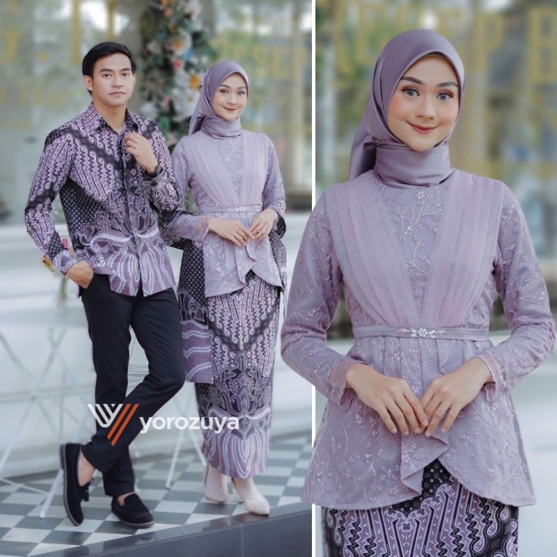 Kebaya Couple Modern Kebaya Wisuda Lamaran Baju Tunangan Batik Brukat Terbaru Baju Couple Kondangan 