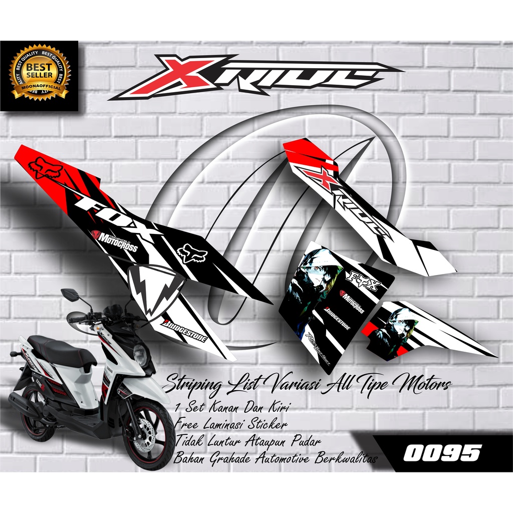 0095 STICKER LIST VARIASI X RIDE - STIKER VARIASI X-RIDE - STRIPING VARIASI XRIDE - STRIPING LASI VA
