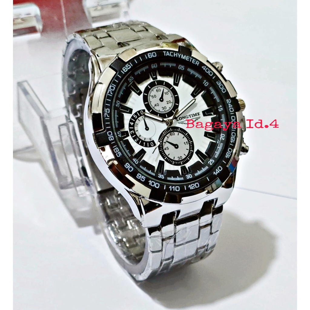 JAM TANGAN KEREN PRIA TERBARU TAHUN 2022-JAM TANGAN TALI RANTAI STAINLESS STEEL FREE BATERAI CADANGA