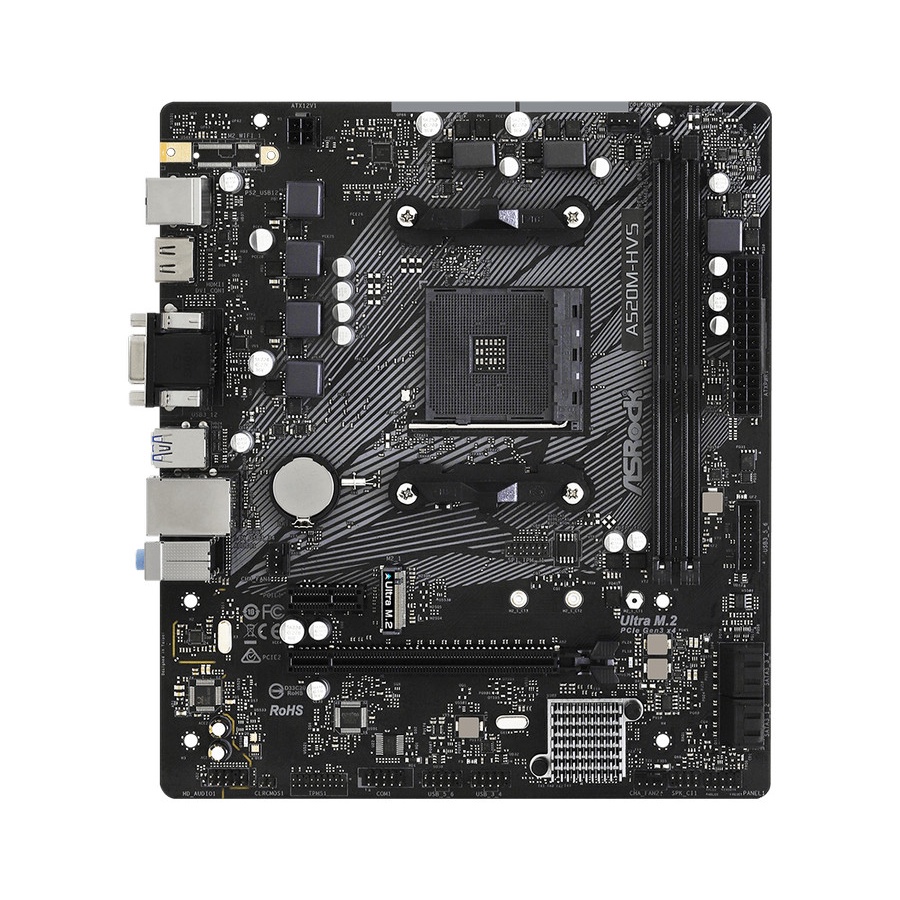 ASRock A520M-HVS (AM4, A520, DDR4, USB 3.2, SATA3)